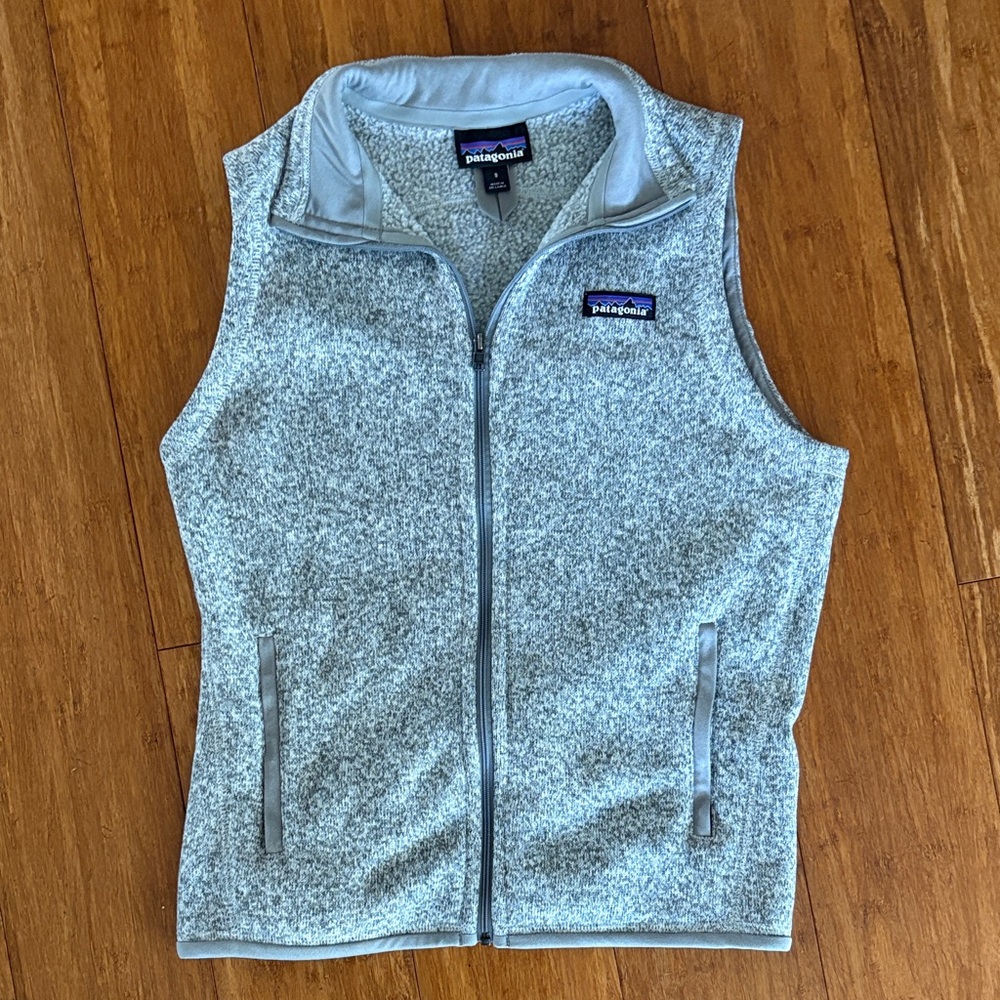 Patagonia Light Gray Zip-Up Vest
